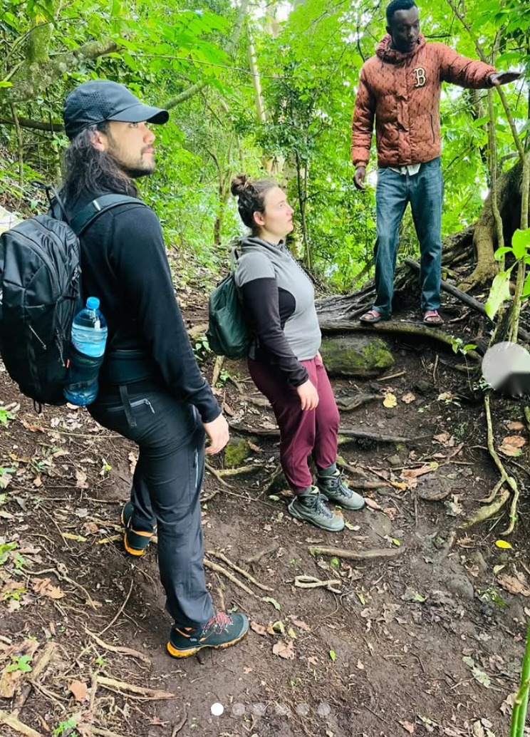 Guided forest walk around Lake Duluti